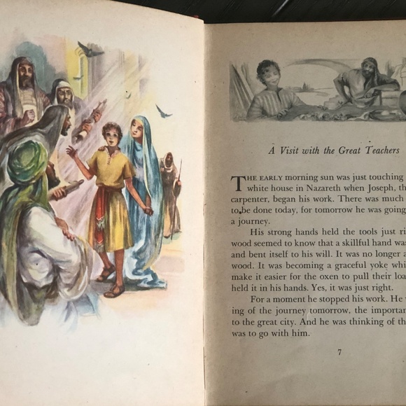 Rare VTG '47 Jesus & His Friends~Mary A. Jones HC Book Illustrated Rand McNally - Picture 5 of 16